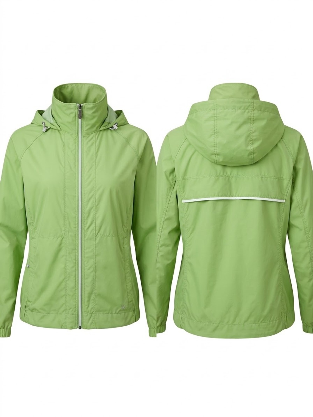 Columbia Omni-Shield Full Zip Hooded Jacket Green Activewear Hiking Size Small